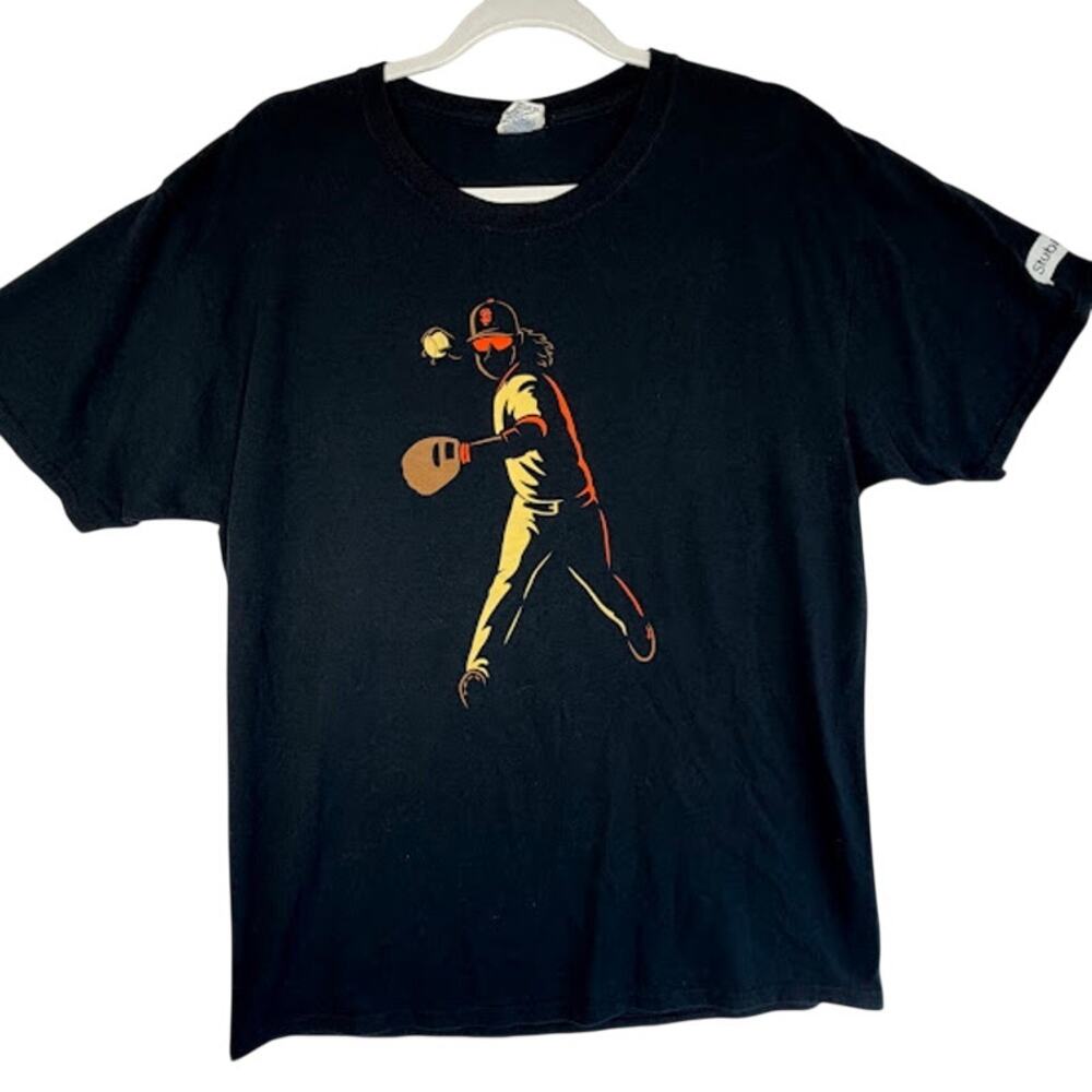 Sanā Francisco Giants Jerzees Black Large T-shirt Madison Bumgarner
